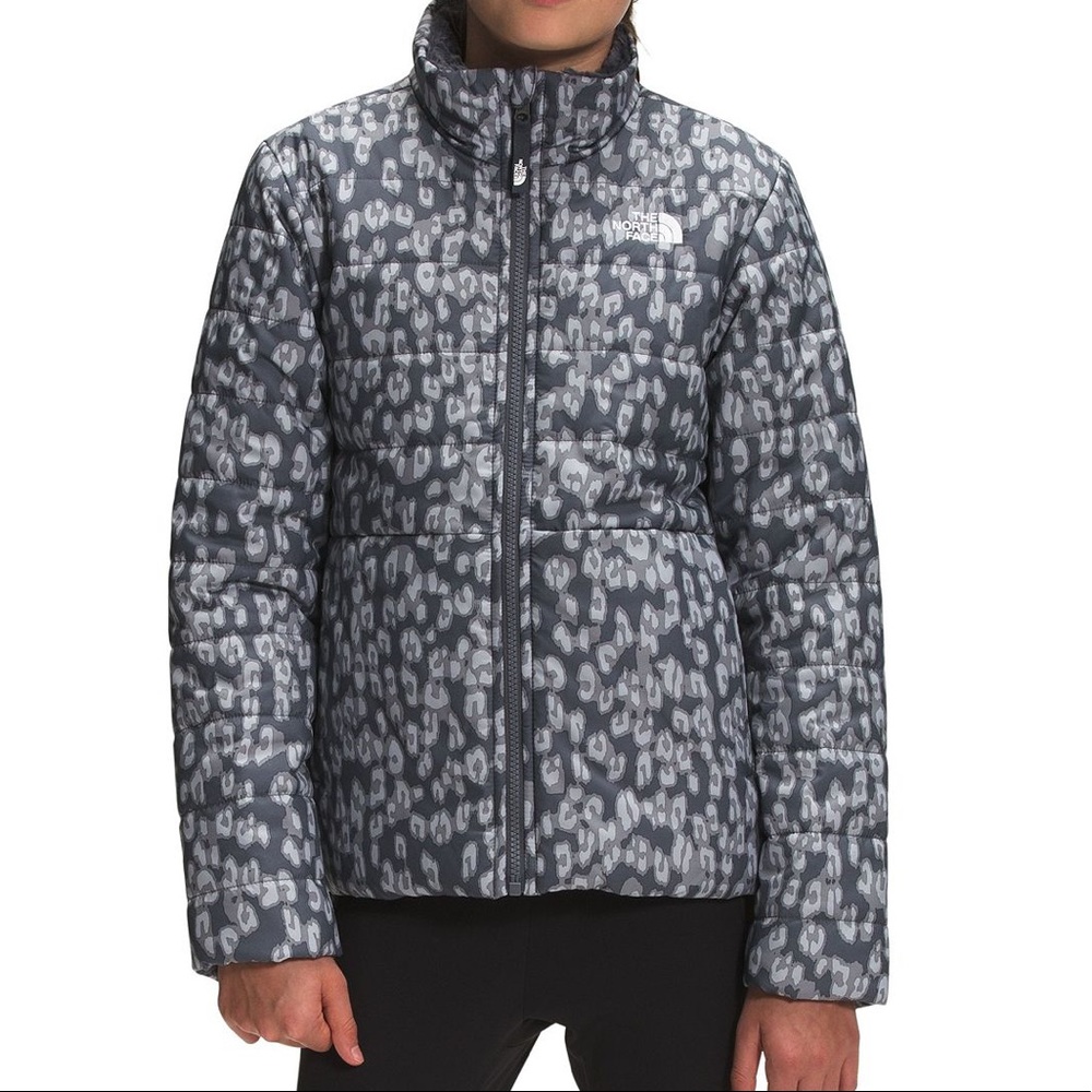 New The North Face Medium 10/12 Youth Girls Mossbud Swirl Jacket Grey - Picture 8 of 16